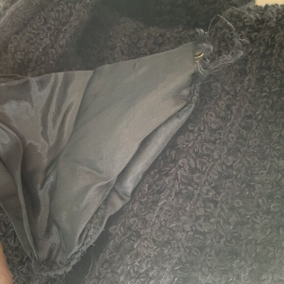 Vintage Millay Black Chunky Open Cardigan Size 40 Large Boyfriend Cozy - Picture 7 of 9